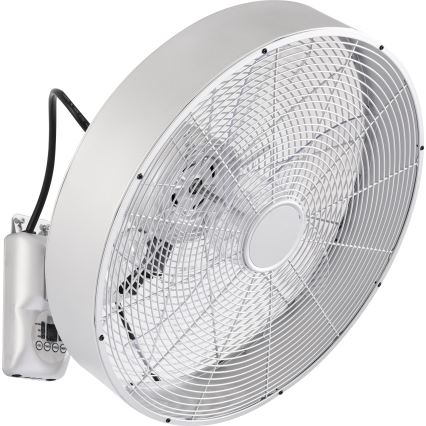 ZEVENTI - Ventilateur mural FANNY 50W/230V Ø 45 cm chrome mat + télécommande