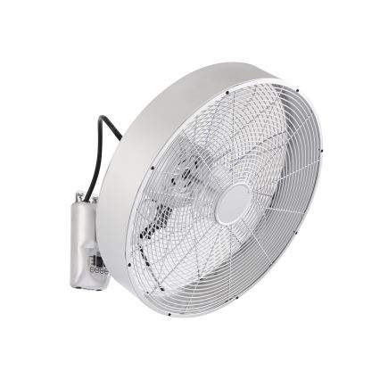 ZEVENTI - Ventilateur mural FANNY 50W/230V Ø 45 cm chrome mat + télécommande