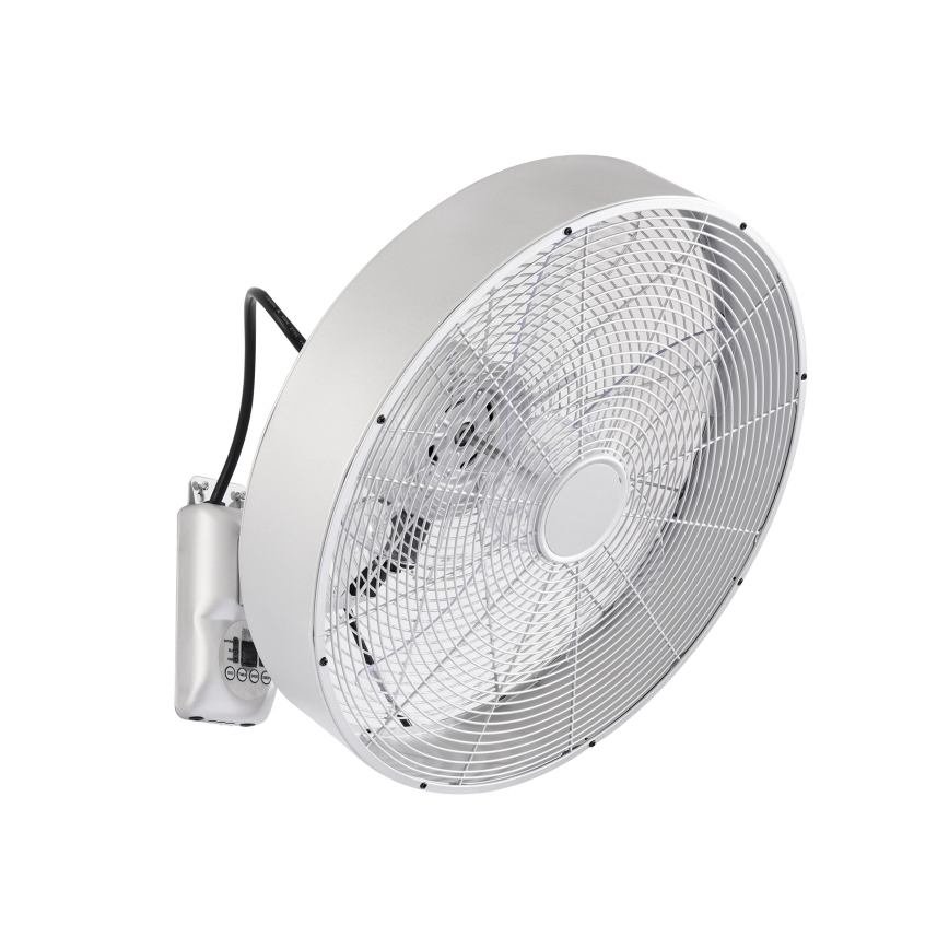 ZEVENTI - Ventilateur mural FANNY 50W/230V Ø 45 cm chrome mat + télécommande