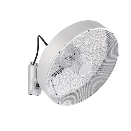 ZEVENTI - Ventilateur mural FANNY 50W/230V Ø 45 cm chrome mat + télécommande