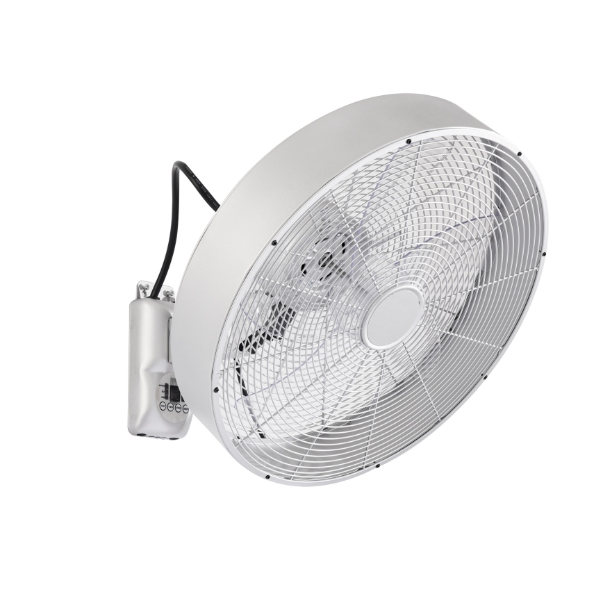 ZEVENTI - Ventilateur mural FANNY 50W/230V Ø 45 cm chrome mat + télécommande