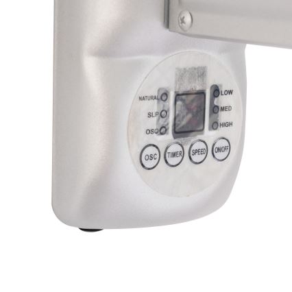 ZEVENTI - Ventilateur mural FANNY 50W/230V Ø 45 cm chrome mat + télécommande