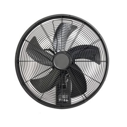 ZEVENTI - Ventilateur mural FANNY 50W/230V noir + télécommande