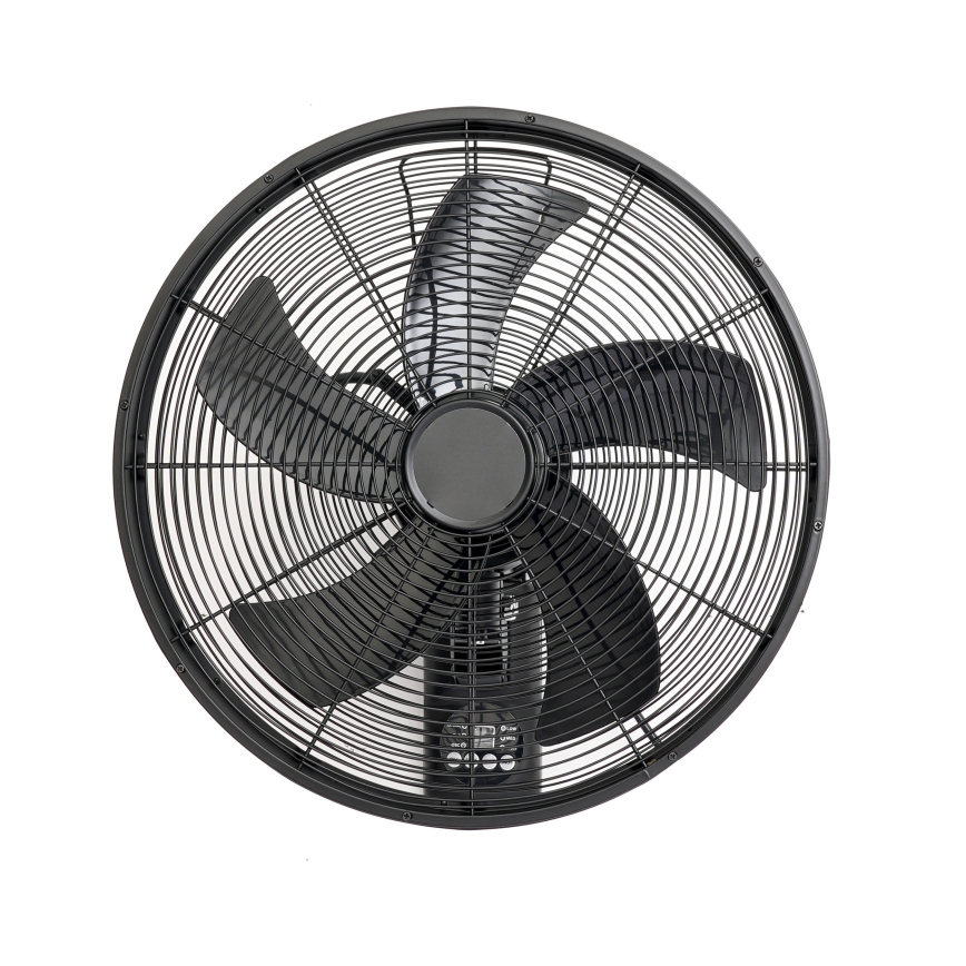 ZEVENTI - Ventilateur mural FANNY 50W/230V noir + télécommande
