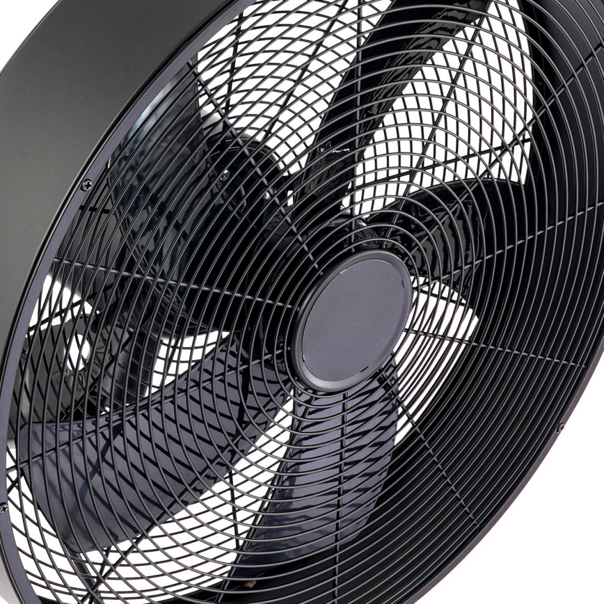 ZEVENTI - Ventilateur mural FANNY 50W/230V noir + télécommande