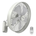ZEVENTI - Ventilateur mural FREEZE 50W/230V d. 40 cm blanc + Télécommande