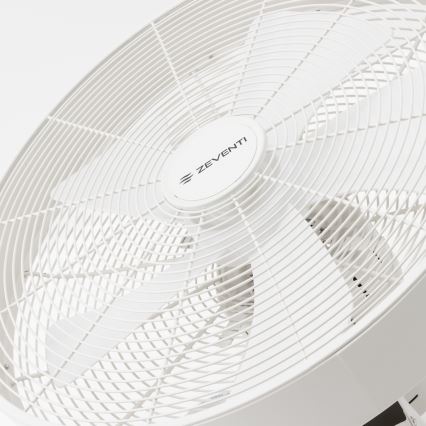 ZEVENTI - Ventilateur mural FREEZE 50W/230V d. 40 cm blanc + Télécommande
