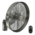 ZEVENTI - Ventilateur mural FREEZE 50W/230V d. 40 cm chrome mat + Télécommande