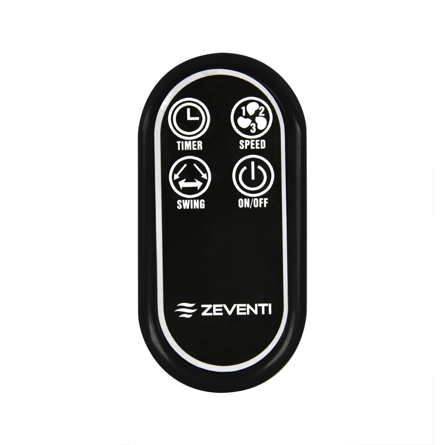 ZEVENTI - Ventilateur mural FREEZE 50W/230V d. 40 cm noir + Télécommande