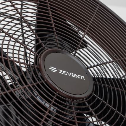 ZEVENTI - Ventilateur mural FREEZE 50W/230V d. 40 cm noir/marron + Télécommande