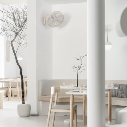ZEVENTI - Ventilateur mural FREEZE 50W/230V Ø 45 cm blanc + télécommande