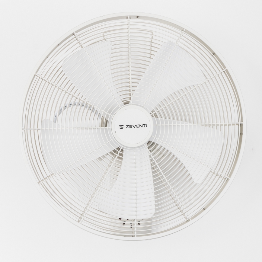 ZEVENTI - Ventilateur mural FREEZE 50W/230V Ø 45 cm blanc + télécommande