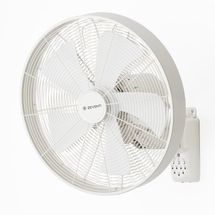 ZEVENTI - Ventilateur mural FREEZE 50W/230V Ø 45 cm blanc + télécommande