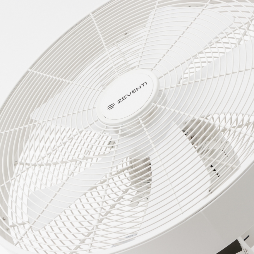 ZEVENTI - Ventilateur mural FREEZE 50W/230V Ø 45 cm blanc + télécommande