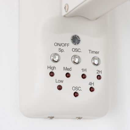 ZEVENTI - Ventilateur mural FREEZE 50W/230V Ø 45 cm blanc + télécommande