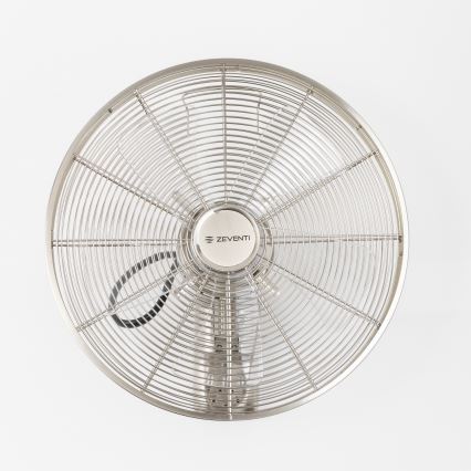 ZEVENTI - Ventilateur mural FREEZE 50W/230V Ø 45 cm chrome mat + télécommande