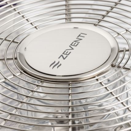 ZEVENTI - Ventilateur mural FREEZE 50W/230V Ø 45 cm chrome mat + télécommande