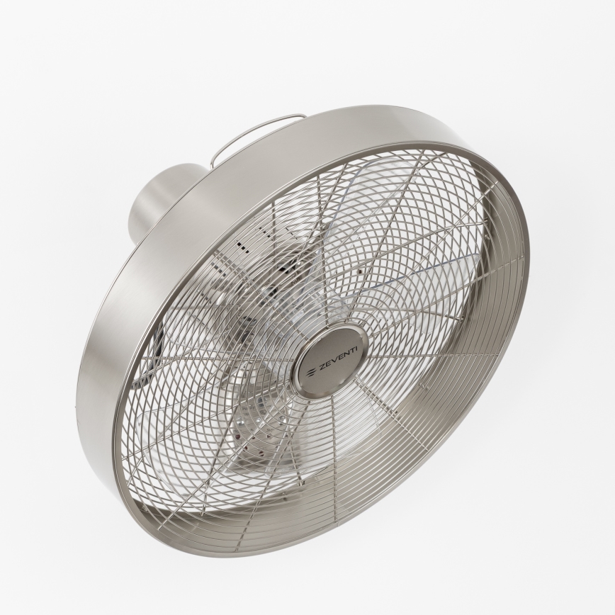 ZEVENTI - Ventilateur mural FREEZE 50W/230V Ø 45 cm chrome mat + télécommande