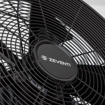 ZEVENTI - Ventilateur mural FREEZE 50W/230V Ø 45 cm noir + télécommande