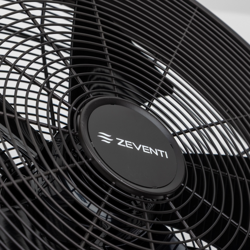 ZEVENTI - Ventilateur mural FREEZE 50W/230V Ø 45 cm noir + télécommande