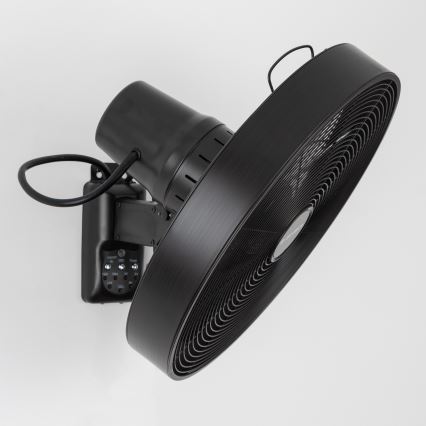 ZEVENTI - Ventilateur mural FREEZE 50W/230V Ø 45 cm noir + télécommande