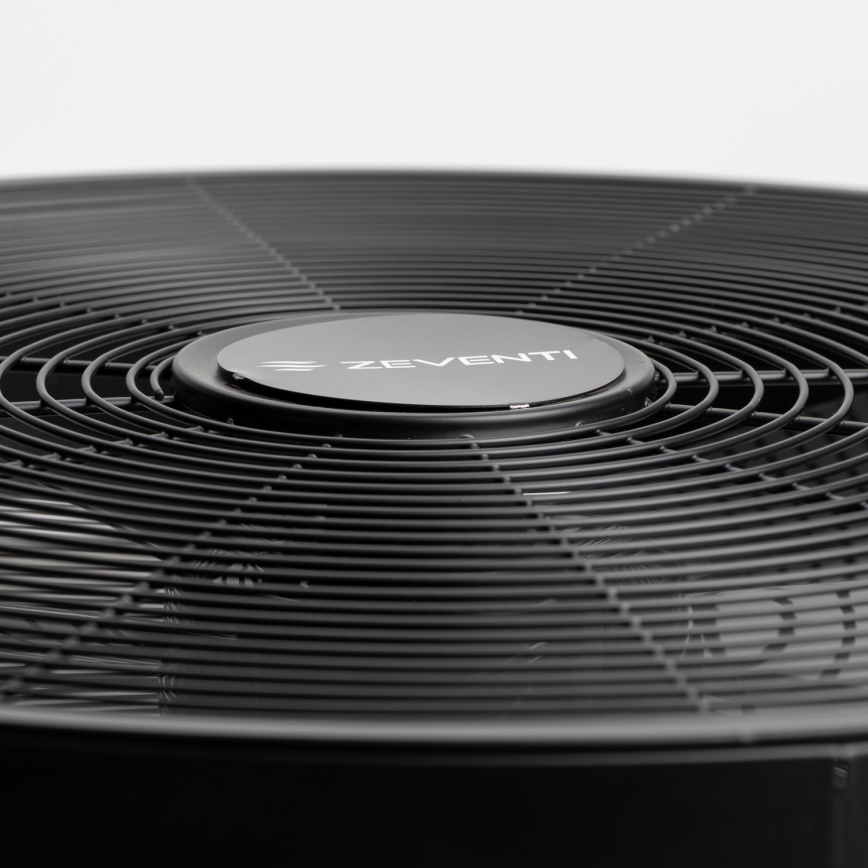 ZEVENTI - Ventilateur mural FREEZE 50W/230V Ø 45 cm noir + télécommande