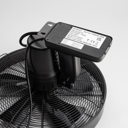 ZEVENTI - Ventilateur mural FREEZE 50W/230V Ø 45 cm noir + télécommande