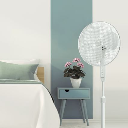 ZEVENTI - Ventilateur sur pied FLOW 40W/230V blanc