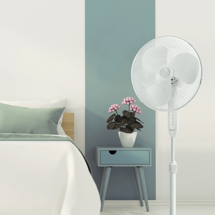 ZEVENTI - Ventilateur sur pied FLOW 40W/230V blanc