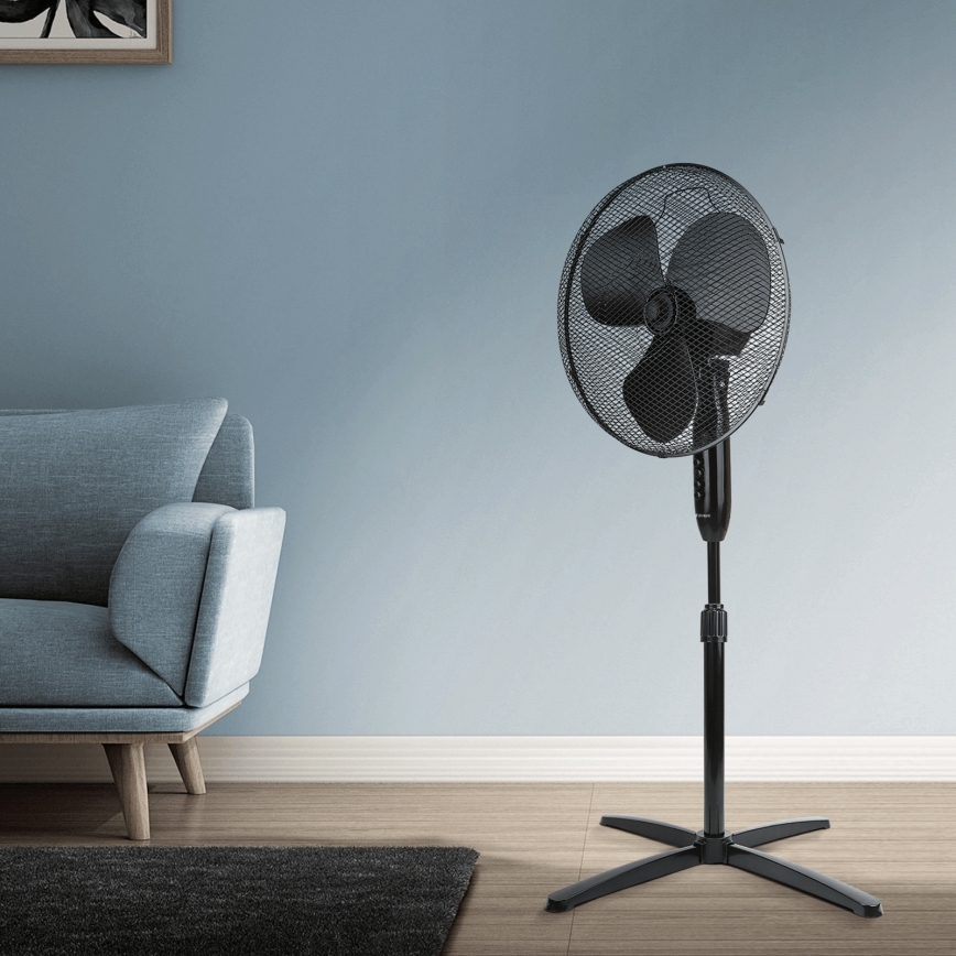 ZEVENTI - Ventilateur sur pied 40W/230V Ø 40 cm noir