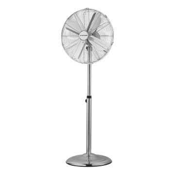 ZEVENTI - Ventilateur sur pied FLOW 50 W/230 V, hauteur 125 cm, chromé brillant