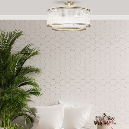 Zuma Line - Lustre plafonnier 6xE14/60W/230V en laiton