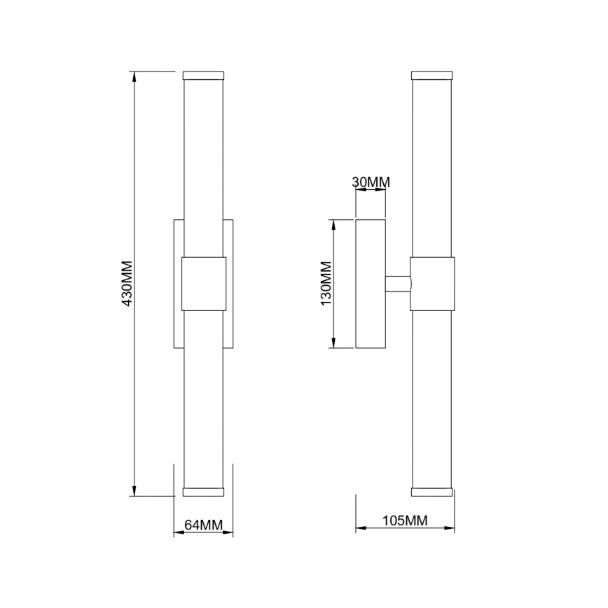 Zuma Line - Applique murale LED/8W/230V en laiton