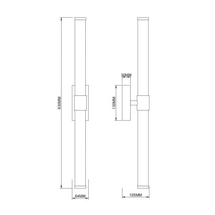 Zuma Line - LED Applique murale LED/12W/230V en laiton