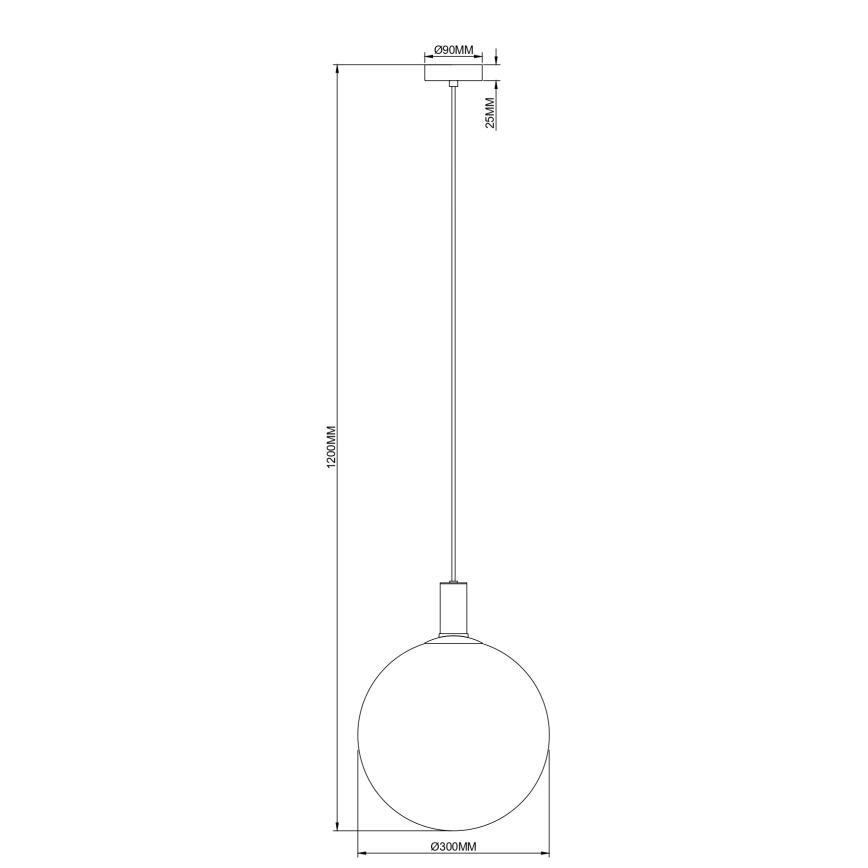 Zuma Line - Suspension sur câble 1xE27/25W/230V Ø 30 cm doré/noir