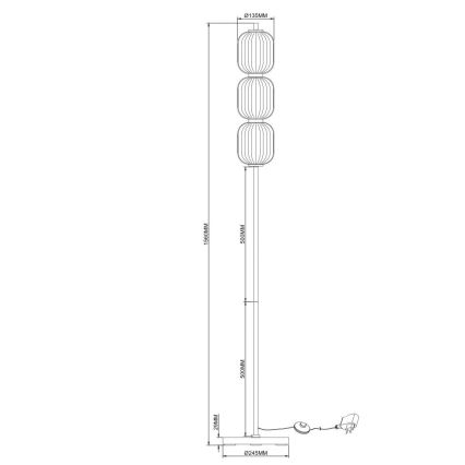 Zuma Line - Lampadaire LED/20W/230V doré