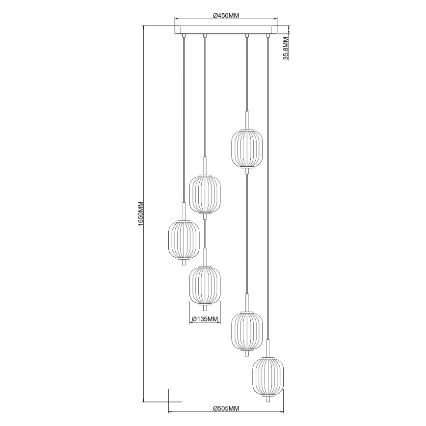 Zuma Line - Suspension LED à câble LED/34W/230V Ø 50,5 cm, dorée