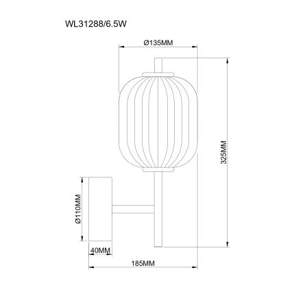 Zuma Line - Applique murale LED/6,5W/230V dorée