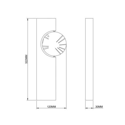 Zuma Line - Applique murale LED/3W/230V noir/doré