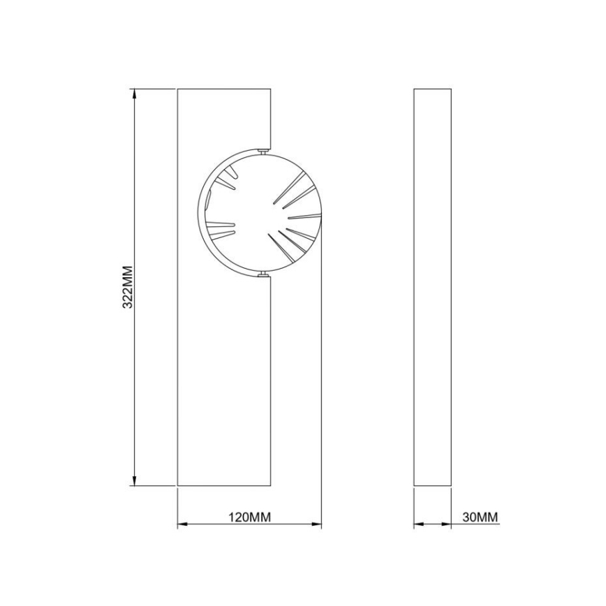Zuma Line - Applique murale LED/3W/230V noir/doré