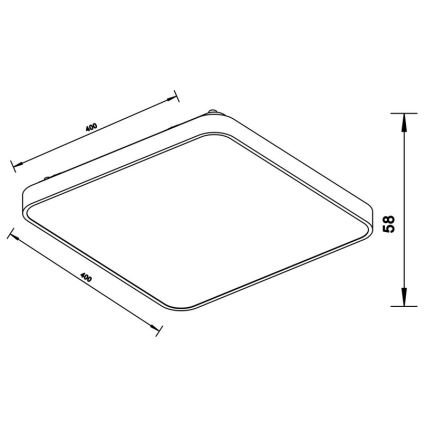 Zuma Line - Plafonnier LED/40W/230V chrome