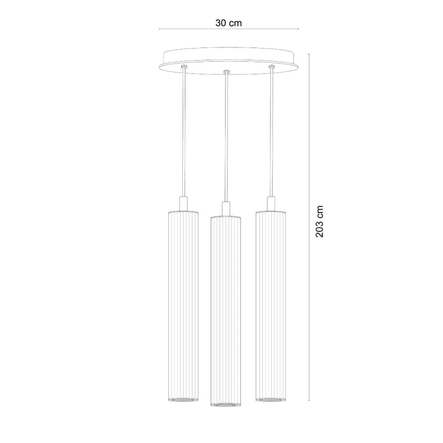 Zuma Line - Suspension sur câble 3xE14/7W/230V dorée