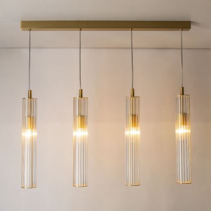 Zuma Line - Suspension sur câble 4xE14/7W/230V dorée