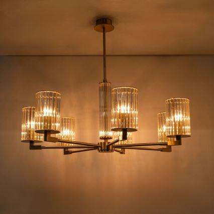 Zuma Line - Lustre sur tige 7xE14/7W/230V doré