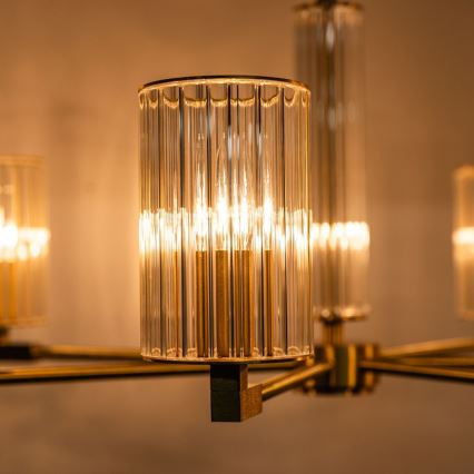 Zuma Line - Lustre sur tige 7xE14/7W/230V doré