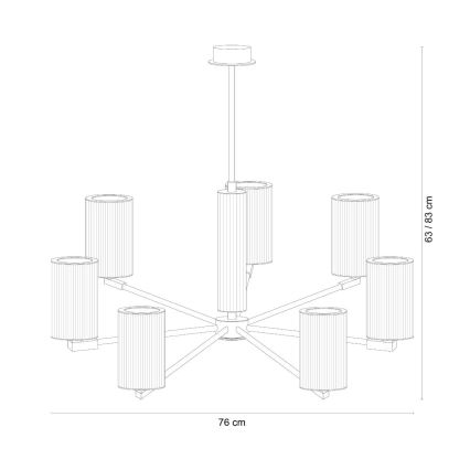 Zuma Line - Lustre sur tige 7xE14/7W/230V doré
