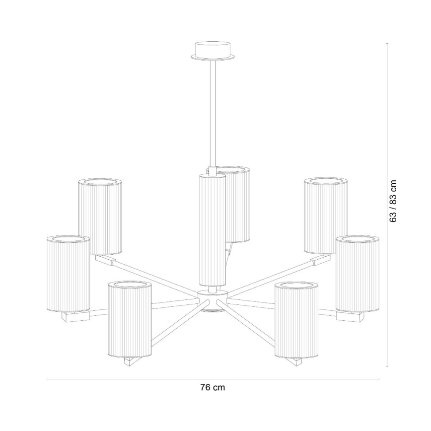 Zuma Line - Lustre sur tige 7xE14/7W/230V doré