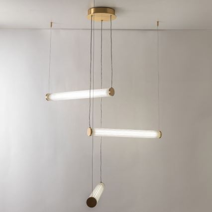 Zuma Line - Suspension LED gradable sur câbles LED/64W/230V 2700-6500K dorée + télécommande
