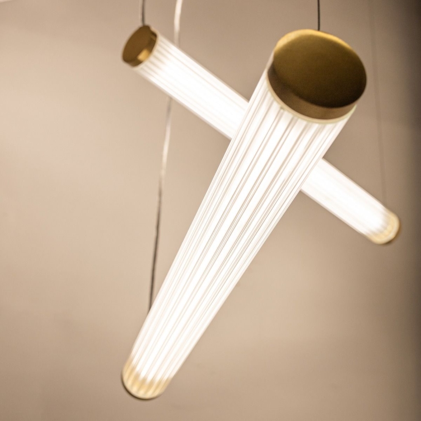 Zuma Line - Suspension LED gradable sur câbles LED/64W/230V 2700-6500K dorée + télécommande