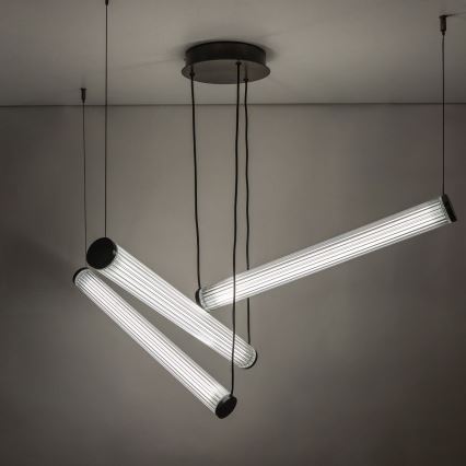Zuma Line – Suspension LED dimmable sur câble, 64 W (230 V), 2700–6500 K, noire, avec télécommande